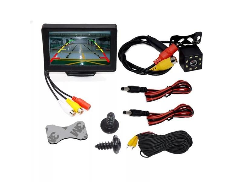 Car Rear View Camera Wide Degree 4.3" TFT LCD Display Or Monitor Waterproof Carousel 1