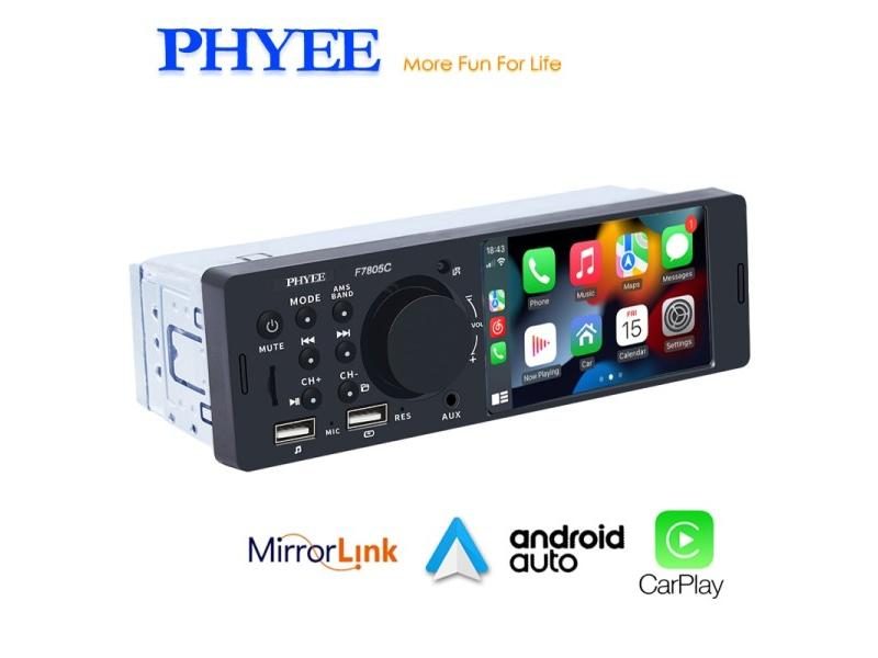 1 Din 4" CarPlay Car Radio Bluetooth Android-Auto MP5 Player Handfree A2DP USB Carousel 2
