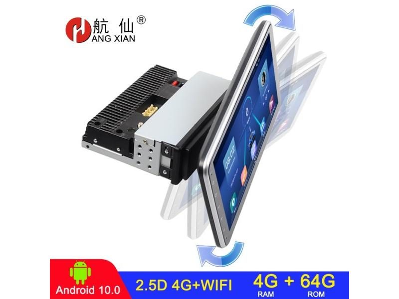 4G 64G Android 10.0 DSP Rotatable 1 Din Car Radio Audio Car Stereo Universal 2 Carousel 1