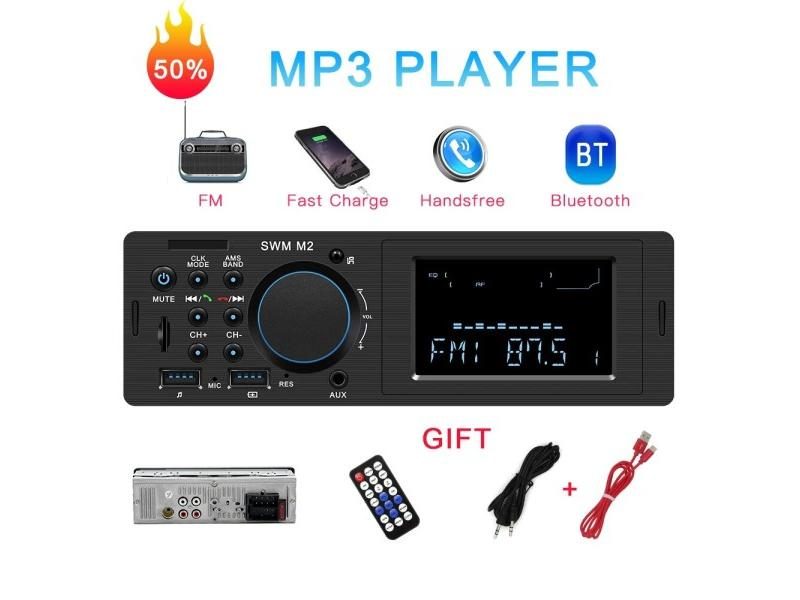 Car Radio Bluetooth Auto 12V Universal Stereo Music FM Aux Input Receiver Carousel 2