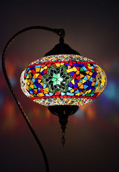 Turkish Mosaic Xtra Large Swan Lamp Mosaic 6 Carousel 2