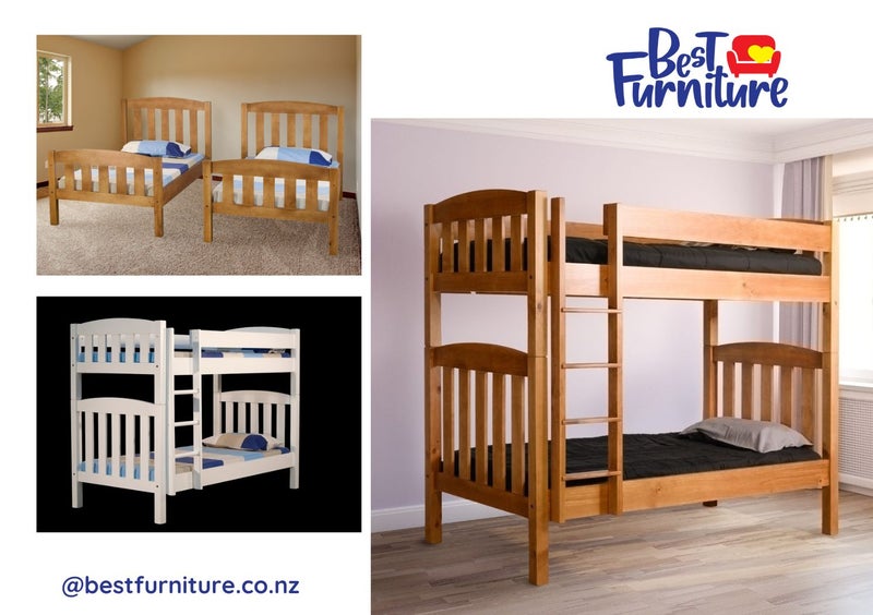 NZ MADE TASMAN BUNKS | AVAILABLE IN SINGLE, KING/SINGLE, DOUBLE OR QUEEN Carousel 1