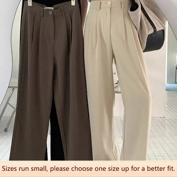 Pure Color High Waist Western Suit Pants Women Spring Autumn Sporty Carousel 2