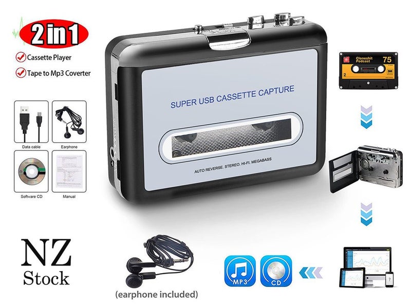 PTN NEW Cassette to MP3 Converter USB Cassette Player Sale - Sale Sale Carousel 1