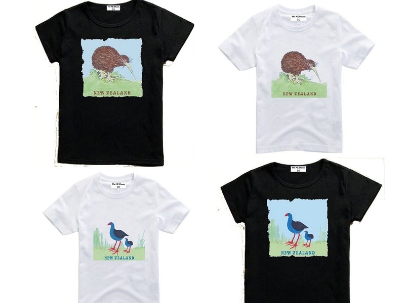 NZ Kiwi / Pukeko Kids T-shirt Carousel 1