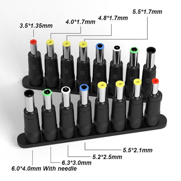 8-in-1 DC power jack female plug adapter Connectors 5.5*2.1mm to 3.5 Carousel 5