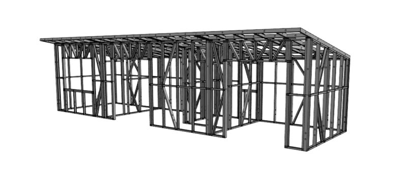Sleepout Steel Frame Kitset - 3.0m x 10.8m (30m2 inside frame) *FREE DELIVERY!* Carousel 7