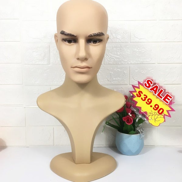 Adjustable Male Mannequin Head (TALL) Carousel 1