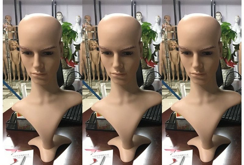 Adjustable Male Mannequin Head (TALL) Carousel 2