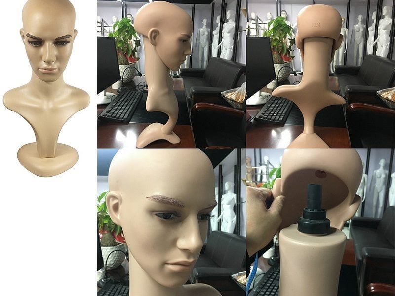 Adjustable Male Mannequin Head (TALL) Carousel 3