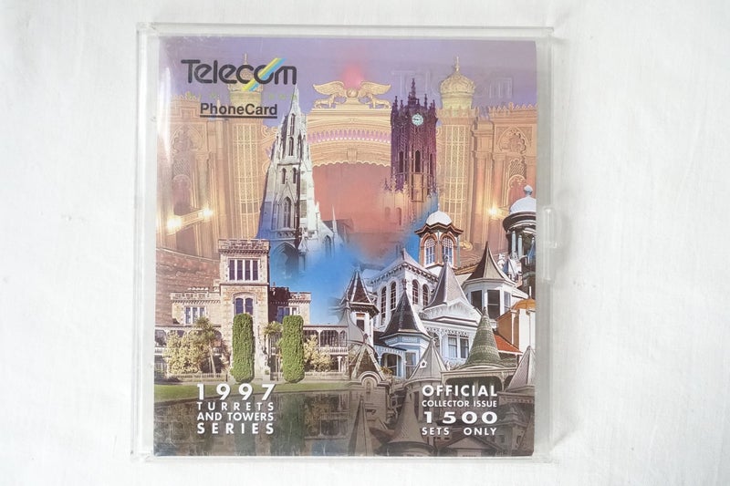 Vintage NZ Telecom Phonecard Presentation Set TURRETS & TOWERS (SKU K5) Carousel 1