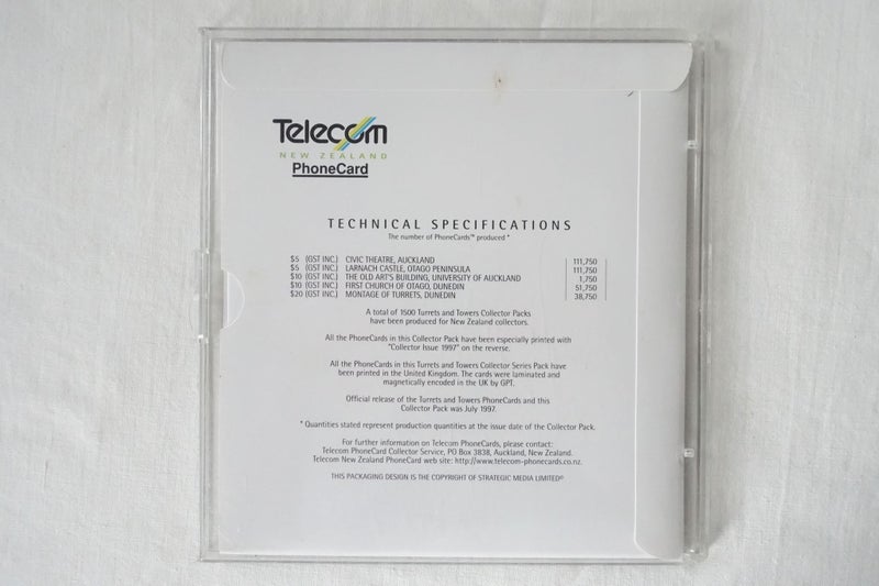Vintage NZ Telecom Phonecard Presentation Set TURRETS & TOWERS (SKU K5) Carousel 2
