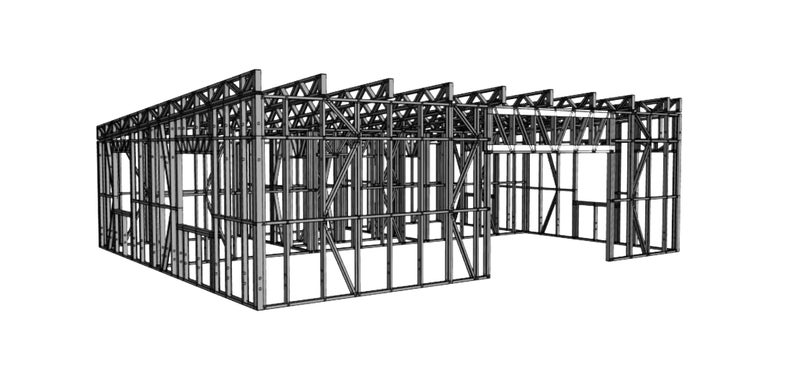House Steel Frame Kitset - 8.4m x 10.0m 2-Bedroom *FREE DELIVERY!* Carousel 9