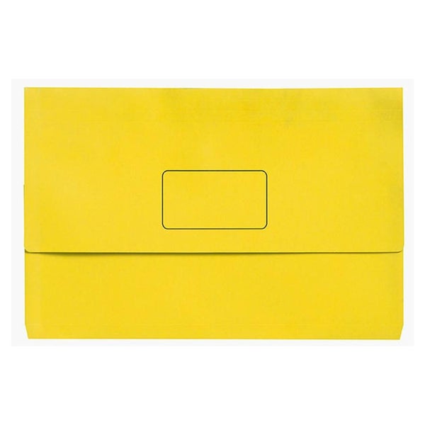 Marbig Slimpick Foolscap Document Wallet Brights Yellow Pk10 4004305 Carousel 1