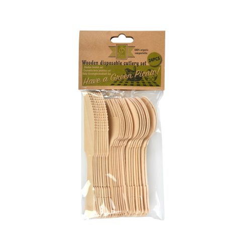 Disposable Wooden Cutlery (Set of 8) Carousel 2