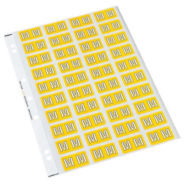 Codafile Label Alpha M 25mm Pack 5 Sheets Carousel 1
