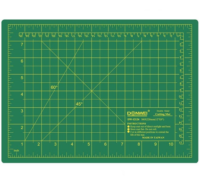 A4 12" x 9" Cutting Mat Self Healing Inches & cms Carousel 1