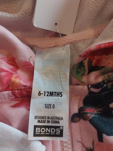 Bonds Floral Bomber Jacket Size 6-12months Carousel 2