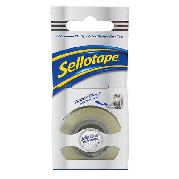 Sellotape Super Clear 18mmx25m Boxed Carousel 1