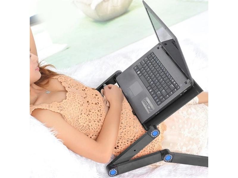 Portable Laptop Bed Table Aluminum Foldable Desk For IPad TV Mouse Pad Carousel 1