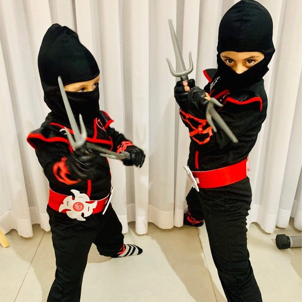 Boys Ninja Deluxe Costume for Kids with Weapon Accessories Kids Kung Carousel 6