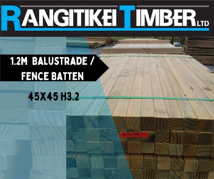 1.2m x 45x45 H3.2 Balustrade / Fence Batten Carousel 1