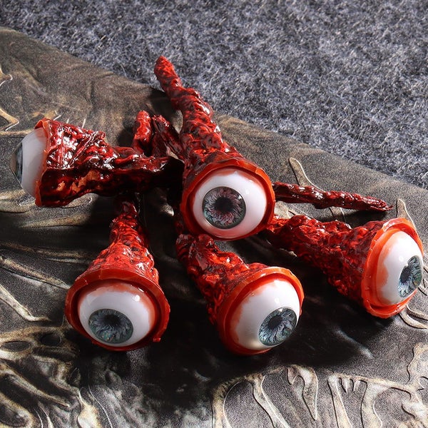 Halloween Ripped Out Eyeball Horror Prop Realistic Life Bloody Ripped Carousel 2