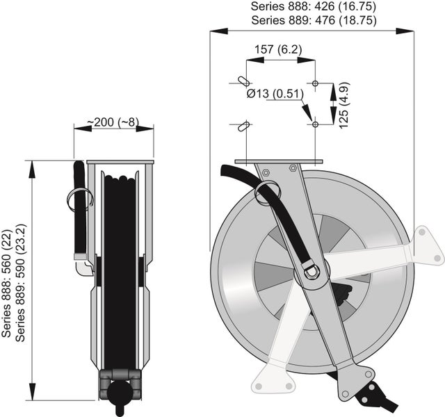 Nederman Hose Reel with 15m Hose Carousel 2