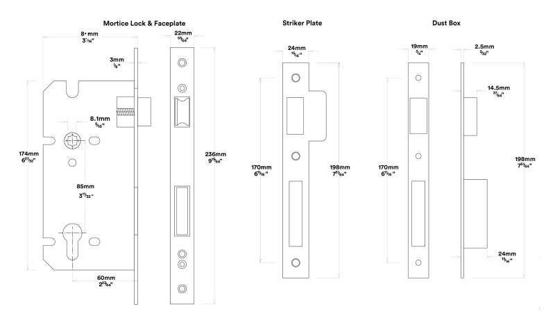 Iver Brunswick Door Lever on Rectangular Backplate Entrance Kit Key/Key Carousel 5