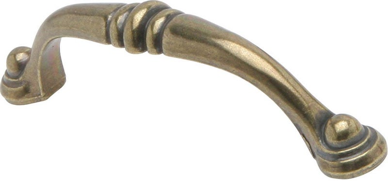 25x Handles, 96mm c.c, Antique Brass Carousel 1