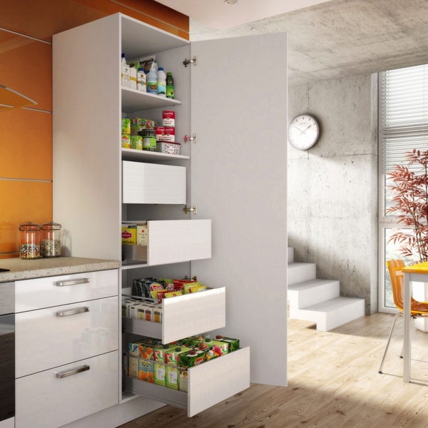 600mm wide pantry with 4 internal drawers Carousel 1