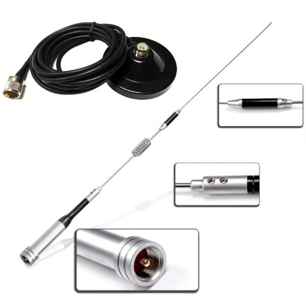 TECHOMAN Scanner Radio Antenna SG-M507 VHF/UHF + Magnetic Mount Carousel 1