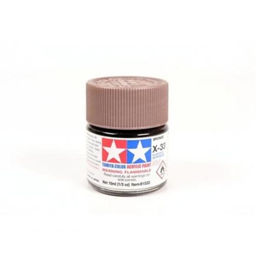 Tamiya X-33 Acrylic Mini Paint - Bronze - 10ml [Tamiya 81533] Carousel 1