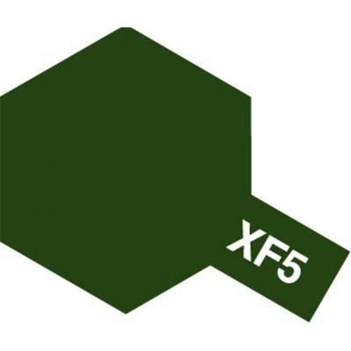 Tamiya XF-5 Enamel Mini Paint - Flat Green - 10ml [Tamiya 8105] Carousel 1