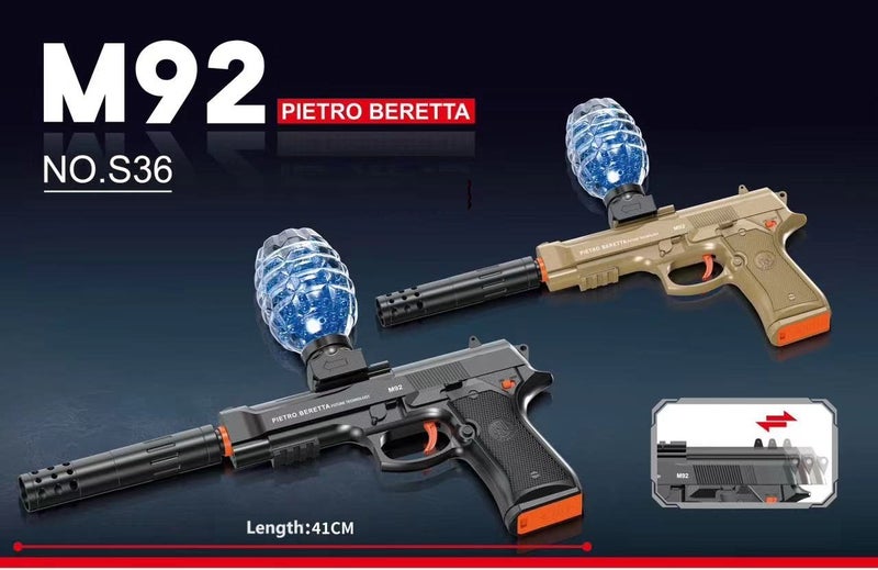 M92 Gel Blaster, Electric Full Auto. with 10000 gel balls. YELLOW Carousel 1