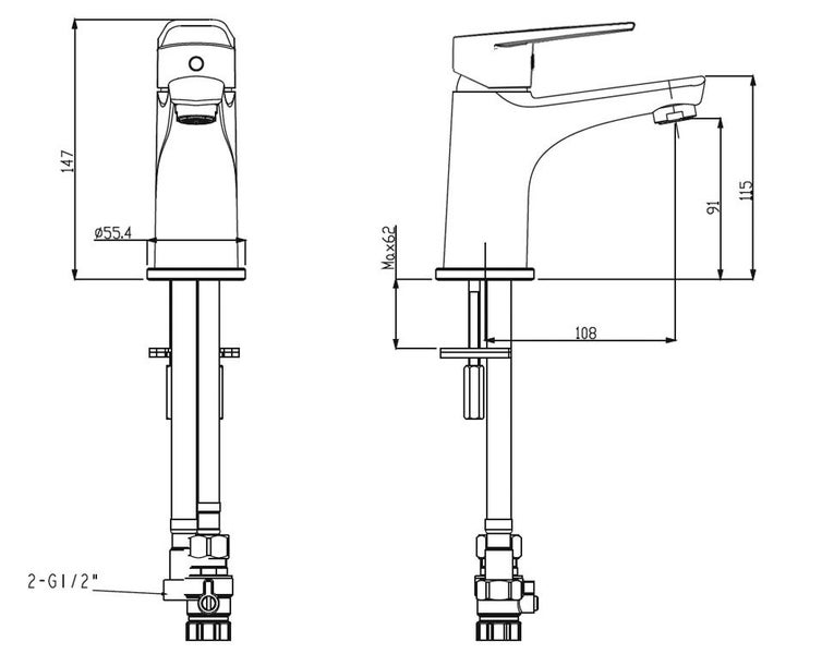 END OF LINE - ELEMENTI COLUMN SHOWER WITH SHOWER AND BASIN MIXER - CHROME Carousel 7