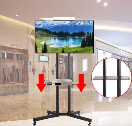* Mobile TV Bracket Stand / Cart / Trolley 32" - 65" TV Stand With Wheels * Carousel 2