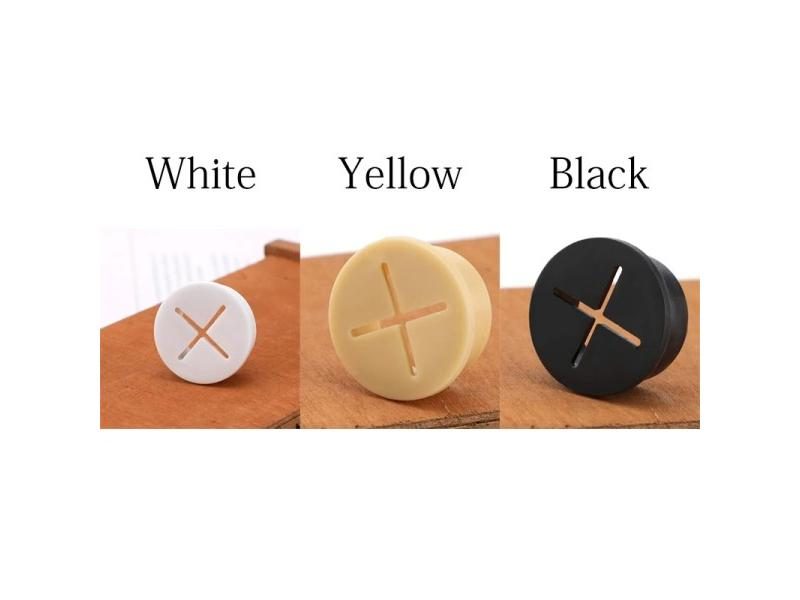Desk Cord Grommet Flexible Silicone Cable Wire Hole Covers Round Wire Organizer Carousel 1