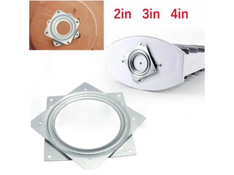 2/3/4 Inch Steel Square Lazy Susan 360 Degrees Rotating Rolling Bearing Carousel 2