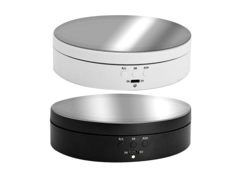 3 Speeds Electric Mirror Turntable Jewelry Holder With Battery Carousel 2