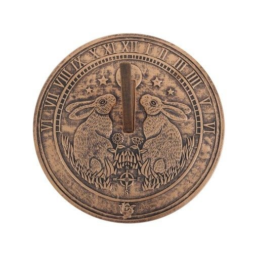 Moon Gazing Hare Terracotta Sundial by Lisa Parker Carousel 1