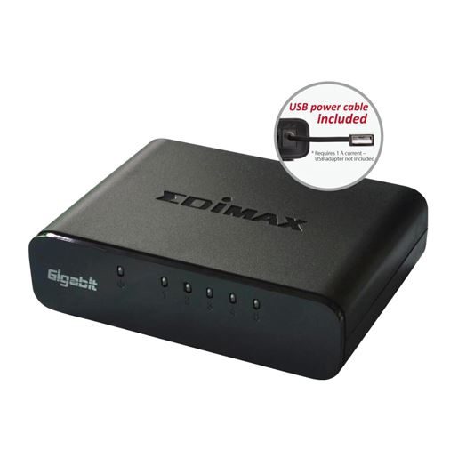 EDIMAX 5 Port 10/100/1000 Gigabit Desktop Switch. Full Duplex. High-Speed Networ Carousel 1
