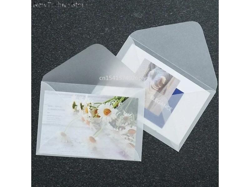 10pcs/lot Blank Translucent Envelope For Invitations Postcards European Giftbox Carousel 2