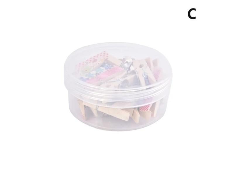 20Pcs/Box Office School Stationery Pins Durable Wooden Clip Push Pins Carousel 1