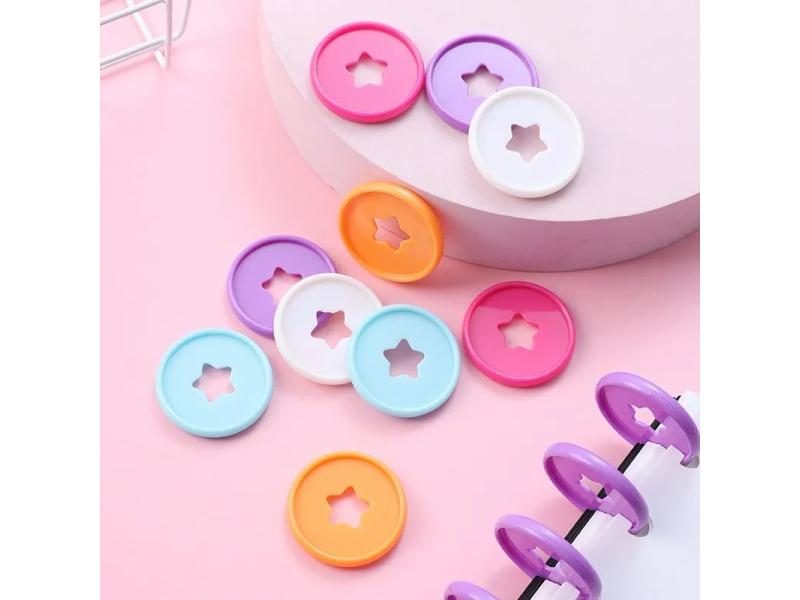 35MM 12pcs Mushroom Hole Notebook Discs Binding Rings Carousel 2