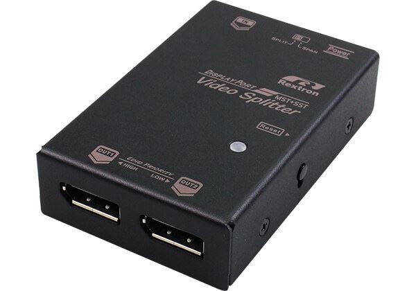 REXTRON 1-2 UHD Display Port Splitter. Supports 4K UHD@60Hz (384Ox2160),QHD (256 Carousel 1