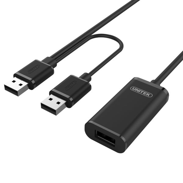 UNITEK 20m USB 2.0 Active Extension Cable. Built-in Extension Chipset Supports E Carousel 1