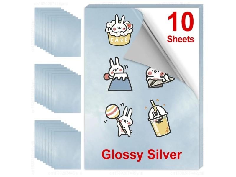 10 Sheets 100% Transparent Printable Vinyl Sticker Paper A4 Self-adhesive Copy Carousel 1