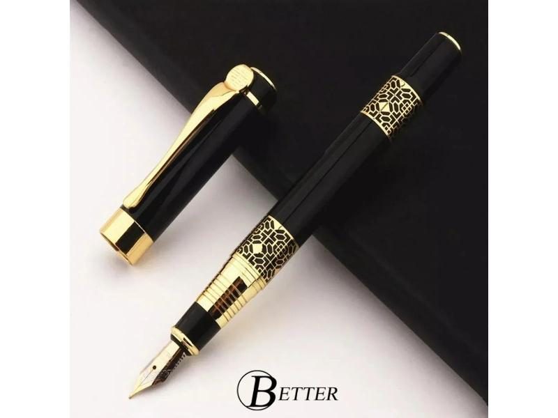 Retro Metal Fountain Pen F Nib With Ink High Quality For Business Writing Gift Carousel 1