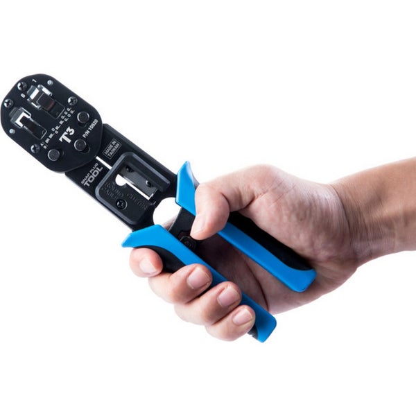 T3 RJ45 Snap Plug Crimp Tool Standard RJ11 Carousel 2